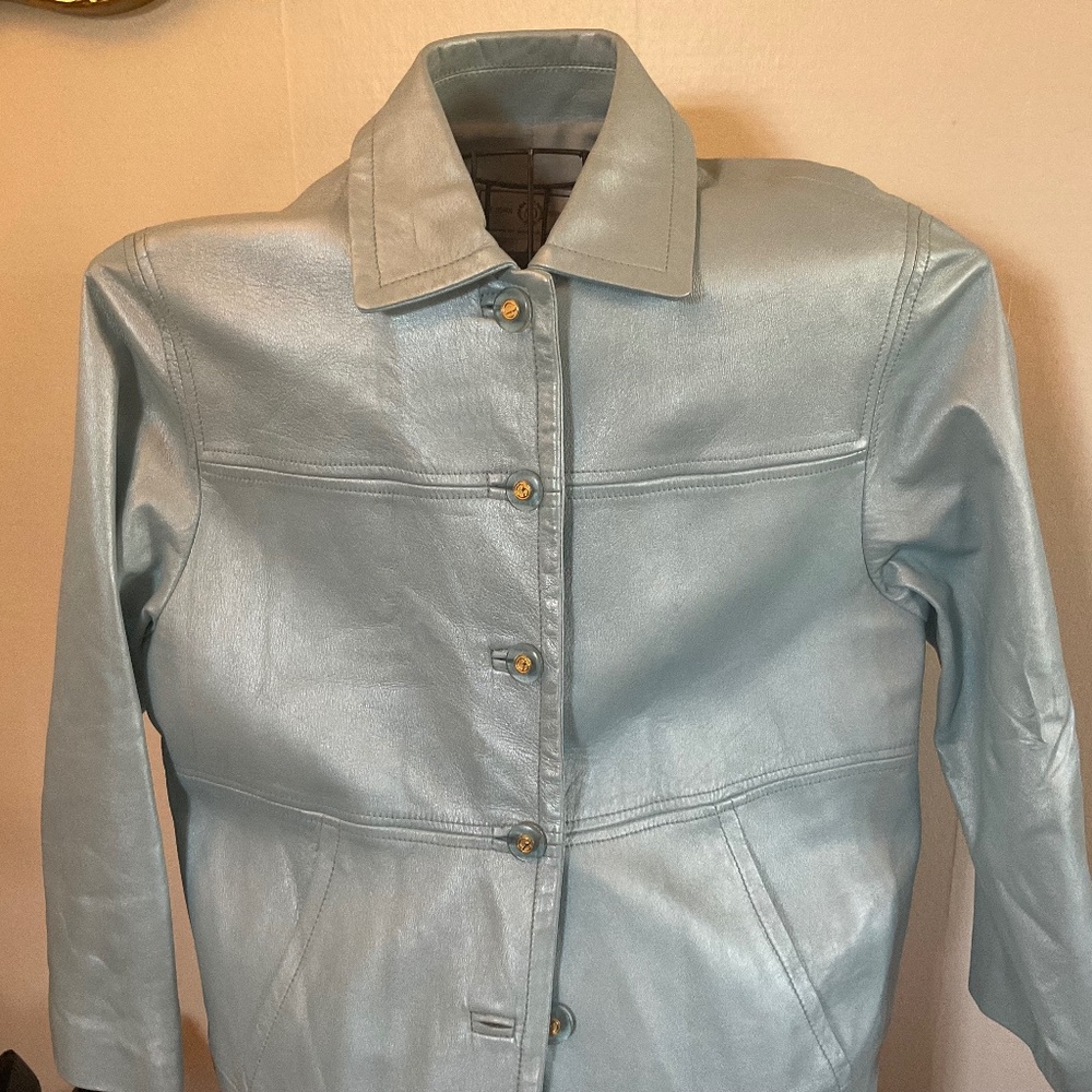 ST.JOHN LEATHER JACKET MADE IN ITALY